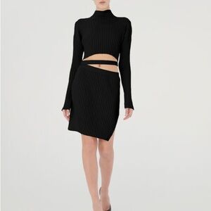 Wolford Black Ribbed Crop Top